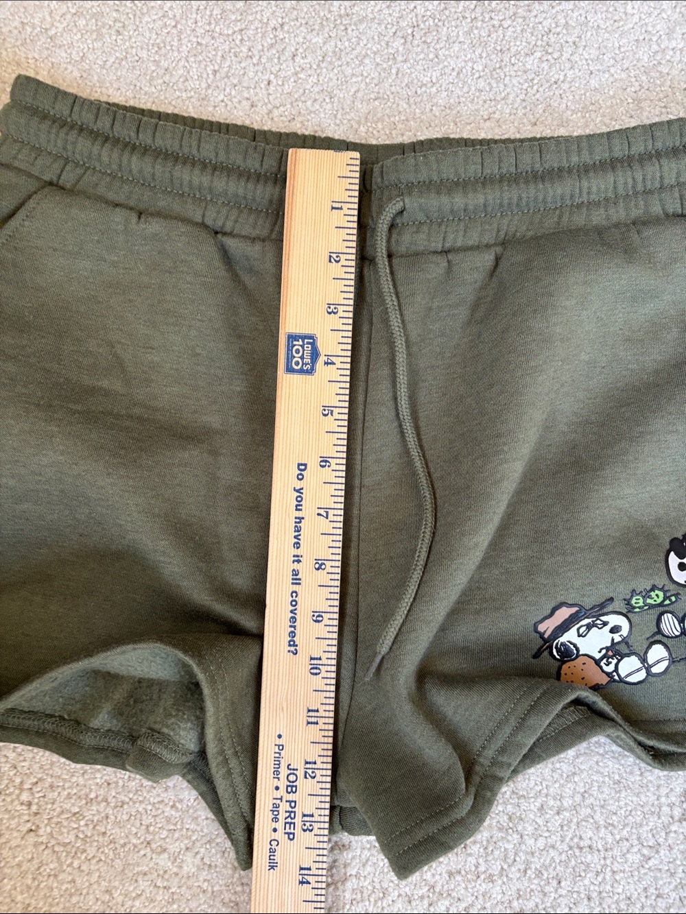 Peanuts Snoopy Camping Outdoors Fleece Lined Lounge Shorts Pockets Women’s Large - Picture 8 of 11